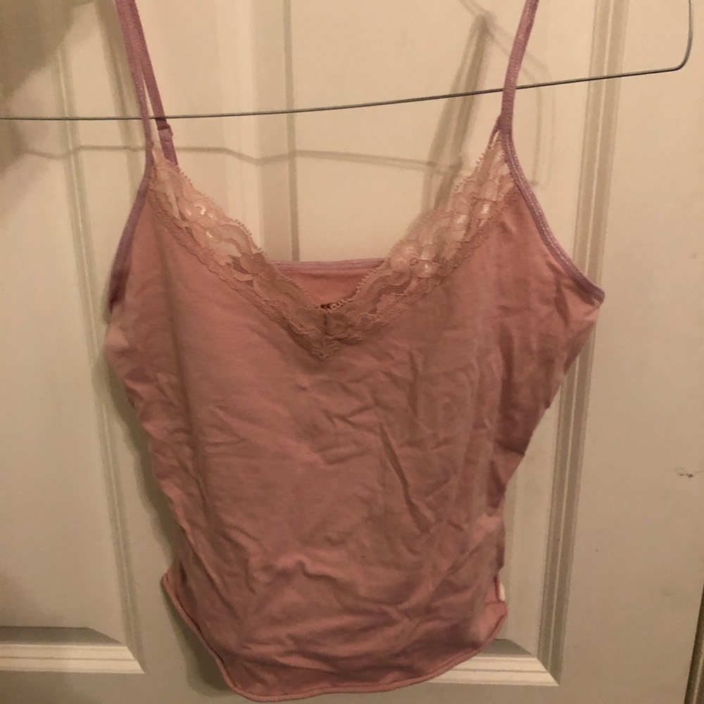 Pink Cropped Tank Top